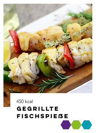 Gegrillte Fischspiesse Gegrillte Fischspiesse