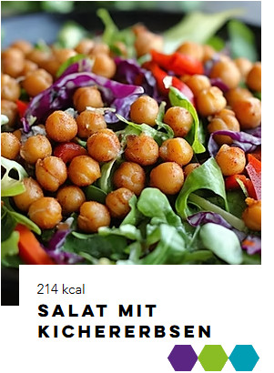 Salat mit gerösteten Kichererbsen
