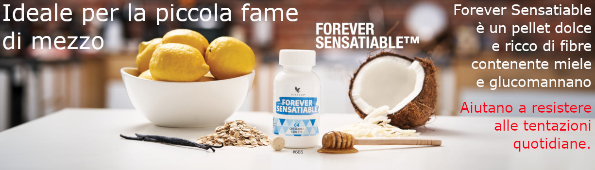 Forever Sensatiable - Masticabili al gusto di limone e vaniglia Forever Sensatiable offre il supporto complementare di cui avete bisogno mentre limitate l'apporto calorico e vi impegnate a raggiungere i vostri obiettivi per uno stile di vita migliore.
