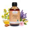 MyAloe.ch Immortelle-Rosengeranium-Lavendel Körperöl BIO: Spüre die heilende Kraft der Natur – mit jedem Tropfen. Wird seit Jahrhunderten genutzt bei Hautverletzungen, Hämatomen, Prellungen und zur Narbenpflege.
