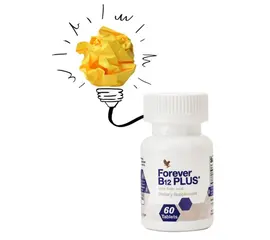 Forever B12 Plus
Mit dieser Nahrungsergänzung erhältst du eine Kombi­nation aus Vitamin B12 und Folsäure. Vitamin B 12 trägt bei zu einem normalen Energiestoffwechsel und zur Verringerung von Müdigkeit und Ermüdung. Folsäure trägt zusätzlich bei zu einer normalen Funktion des Immunsystems.