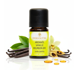 Olio aromatico Vaniglia Bourbon BIO - La regina degli aromi per puri momenti di piacere
myaloe.ch

L'olio aromatico biologico Vanilla Bourbon è l'epitome del calore, del comfort e della dolcezza sensuale. L'olio aromatico, naturale al 100% e prodotto biologicamente, proviene da veri baccelli di vaniglia Bourbon del Madagascar, una delle varietà di vaniglia più preziose e aromaticamente intense al mondo.

Con una sola goccia, l'olio aromatizzato di vaniglia Bourbon è in grado di offrire un'esperienza unica.

Con una sola goccia, potrete aggiungere alla vostra cucina un sapore morbido, esotico, dolce e caldo, che ricorda la raffinata pasticceria, i dolci cremosi e le fragranti panetterie. Non c'è bisogno di raschiare i baccelli, non c'è bisogno di fare fatica: solo puro aroma naturale di vaniglia in qualità altamente concentrata.

E' ideale per i dessert e i dolci.

Ideale per dessert, gelati, torte, coppe, specialità di caffè, cocktail e salse gourmet. Questo olio aromatizzato conferisce ai vostri piatti profondità, eleganza e un'inconfondibile nota di calore e benessere.

Una goccia e la vaniglia sarà un'esperienza unica.

Una sola goccia e la vostra cucina diventerà un mondo profumato di sapori.

L'olio di fragranza biologico Vanilla Bourbon è il vostro compagno sensuale per i momenti di benessere. Offre calore, comfort e profondità: una fragranza come un dolce abbraccio, un sapore come un caldo raggio di luce. Ogni goccia trasforma semplici piatti in piccoli e preziosi momenti di piacere e benessere.