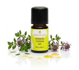 Thymian BIO Aromaöl – kraftvoll, würzig & aktivierend
myaloe.ch

100 % naturreines BIO Aromaöl für Küche, Duft & Aromatherapie
Das Thymian BIO Aromaöl von myaloe.ch steht für intensive Kräuterkraft, natürliche Reinheit und vielseitige Einsatzmöglichkeiten. Gewonnen aus Thymus vulgaris aus kontrolliert biologischem Anbau in Frankreich, überzeugt dieses hochwertige Aromaöl durch seinen krautig-herben, leicht pfeffrigen Charakter und seine aktivierende Wirkung auf Körper und Geist.

Ob als feiner Akzent in der Aromaküche, zur Raumbeduftung oder als klassisches Öl in der Aromatherapie – Thymian ist ein zeitloser Begleiter für Menschen, die Klarheit, Stärke und natürliche Unterstützung suchen. Bereits 1 Tropfen genügt, um Gerichte zu veredeln oder Duftkompositionen Tiefe und Struktur zu verleihen.



✅ 4 Schlüsselvorteile von Thymian BIO Aromaöl
1. Intensive Kräuteraromatik
Kräftig, würzig und unverwechselbar – ideal für herzhafte Speisen und charakterstarke Duftmischungen.

2. Aktivierend & stärkend
Unterstützt geistige Wachheit, Konzentration und innere Stabilität – besonders in fordernden Phasen.

3. Vielseitig einsetzbar
Geeignet für Aromaküche, Diffuser, Duftmischungen und klassische Aromatherapie-Anwendungen.

4. BIO-Qualität & Schweizer Handabfüllung
100 % naturrein, aus kontrolliert biologischem Anbau, vegan, tierversuchsfrei und in der Schweiz handabgefüllt.