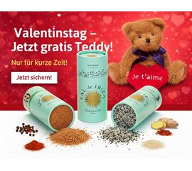 ❤️ SAL de IBIZA - Offre spéciale Saint-Valentin ❤️
myaloe.ch

❤️ Trois saveurs, deux fois plus de plaisir – SAL de IBIZA Granito en coffret + nounours avec cœur offert ❤️
myaloe.ch

❤️Trois fois plus de plaisir et un cadeau spécial.
Avec ce coffret SAL de IBIZA Granito exclusif, vous obtenez trois sels épicés Granito sélectionnés à un prix spécial attractif pour votre cuisine – et vous recevez gratuitement un ours en peluche Boyds Bears avec un cœur (« je t'aime ») conçu avec amour

Une offre qui allie plaisir, qualité et émotion – idéale pour offrir ou pour se faire plaisir.



❤️Sel marin premium d'Ibiza – naturel et plein de caractère
Les sels d'épices Granito de SAL de IBIZA sont à base de sel marin naturel non raffiné, extrait dans la réserve naturelle protégée Parque Natural de Ses Salines d'Eivissa (patrimoine mondial de l'UNESCO).
Séchés au soleil et moulus avec soin, ils séduisent par leur salinité claire, leur saveur équilibrée et leurs multiples possibilités d'utilisation en cuisine.



❤️Cadeau gratuit : ours en peluche avec cœur de Boyds Bears
En bonus, vous recevrez un ours en peluche de grande qualité de Boyds Bears, qui porte un cœur avec l'inscription « je t'aime » – gratuitement avec chaque set.
Un petit détail qui fait toute la différence : idéal comme attention affectueuse, pour la Saint-Valentin, comme petit cadeau ou simplement pour dire « merci » à quelqu'un.