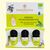 Set-Inhalt:
▶ Produktedetails Salbei Bio Aromaöl
✅  Ingwer BIO Aromaöl, 100% naturreines ätherische Aromaöl
✅  Lat. Name: Salvia officinalis
✅  Geschmacksprofil: würzig, klar, krautig
✅  Duftwirkung: erhellend
✅  Duftnote: Kopfnote
✅  Duftthema: reinigend, klärend, aktivierend

☑️  Qualität:  aus kontrolliert biologischem Anbau (k.b.A.), tierversuchsfrei, vegan, glutenfrei, Rohkost
☑️  Herstellung Handabfüllung Schweiz
☑️  Herkunft: Frankreich 
☑️  Gewinnung: Wasserdampfdestillation aus dem Zweig, für 1 kg Öl werden 50 kg Kraut benötigt

ℹ️ Inhalt: 5ml

▶ Produktedetails Pfeffer schwarz Bio Aromaöl
✅  Pfeffer schwarz BIO Aromaöl, 100% naturreines ätherische Aromaöl
✅  Lat. Name: Piper nigrum
✅  Geschmacksprofil: warm, scharf, intensiv
✅  Duftwirkung: anregend
✅  Duftnote: Kopf-/Herznote
✅  Duftthema: erwärmend, anregend, aphrodisierend, stimulierend

☑️  Qualität:  aus kontrolliert biologischem Anbau (k.b.A.), tierversuchsfrei, vegan, glutenfrei, Rohkost
☑️  Herstellung: Handabfüllung Schweiz
☑️  Herkunft: Madagaskar 
☑️  Pflanzenteil: Frucht
☑️  Gewinnung: Wasserdampfdestillation, für 1 kg Öl werden 500 kg ungeschälte Pfefferkörner benötigt


ℹ️ Inhalt: 5ml

▶ Produktedetails Lemongrass Bio Aromaöl
✅  Lemongrass BIO Aromaöl, 100% naturreines ätherische Aromaöl
✅  Lat. Name: Cymbopogon flexuosus
✅  Geschmacksprofil: frisch, zitronenartig, kraftvoll
✅  Duftwirkung: erfrischend
✅  Duftnote: Kopfnote
✅  Duftthema: konzentrationsfördernd, beruhigend, klärend, aufmunternd, insektenabweisend

☑️  Qualität:  aus kontrolliert biologischem Anbau (k.b.A.), tierversuchsfrei, Rohkost, vegan
☑️  Herstellung Handabfüllung Schweiz
☑️  Herkunft: Nepal 
☑️  Pflanzenteil: Gras
☑️  Gewinnung: Wasserdampfdestillation, für 1 kg Öl werden 50 kg Gras benötigt

ℹ️ Inhalt: 5ml