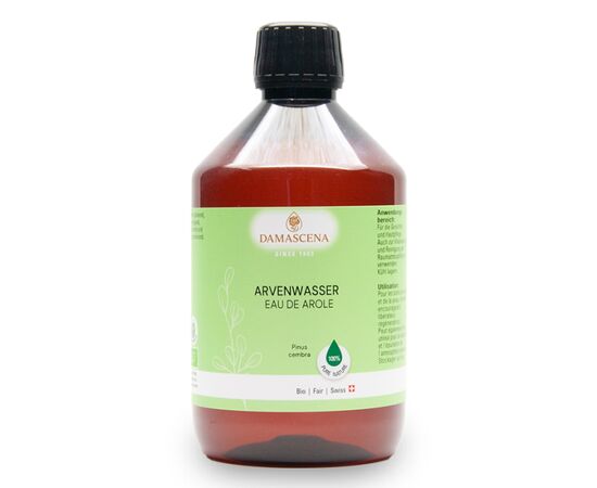 Pflanzenwasser von myAloe.ch:  Arvenwasser wärmend, stärkend, kräftigend, ermutigend, befreiend, regenerierend