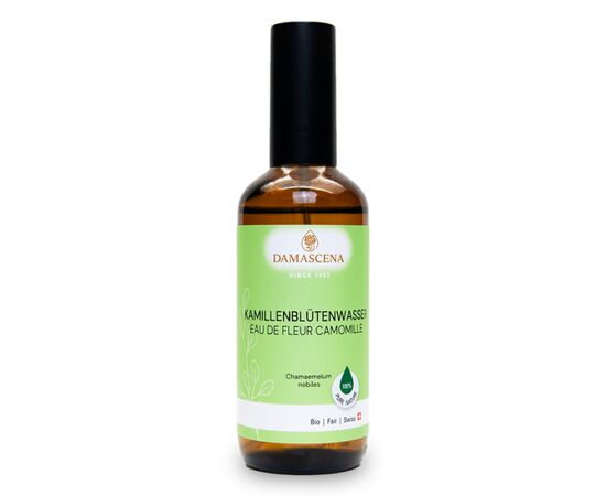 Pflanzenwasser von myAloe.ch: Kamillenblütenwasser - wärmend, stärkend, kräftigend, ermutigend, befreiend, regenerierend
