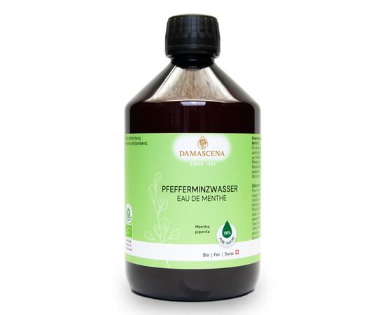Pflanzenwasser von myAloe.ch: Pfefferminzwasser  - Frisch, klar, kühl, leicht krautig, mit feiner minziger Note
