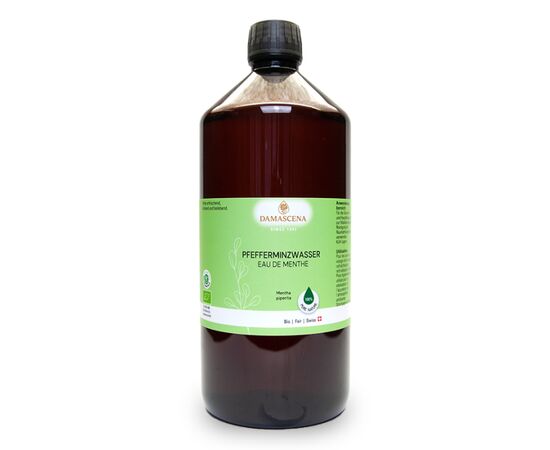 Pflanzenwasser von myAloe.ch: Pfefferminzwasser  - Frisch, klar, kühl, leicht krautig, mit feiner minziger Note