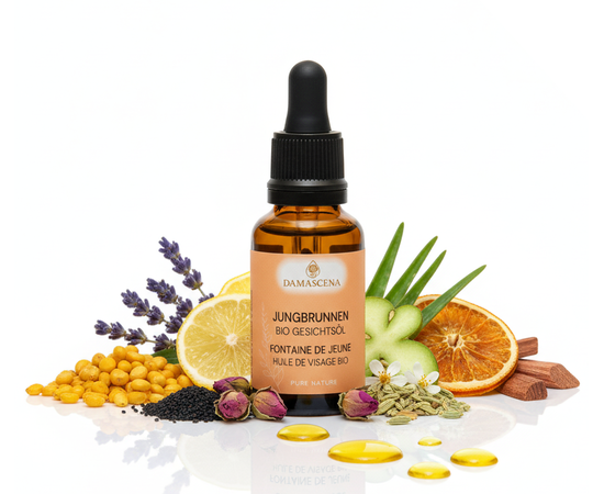 Jungbrunnen Gesichtsöl BIO – Intensive Pflege & jugendliche Frische


Das Jungbrunnen Gesichtsöl BIO ist ein wahres Schönheitselixier für strahlende Haut und gepflegte Ausstrahlung. Mit einer sorgfältig ausgewählten Mischung aus hochwertigen Pflanzenölen wie Inkanussöl, Jojobaöl und Schwarzkümmelöl sowie kostbaren ätherischen BIO-Ölen (u.a. Zitronenöl, Rosenholzöl, Lavendelöl, Neroliöl und edles Rosenöl) bietet es Deiner Haut eine tiefenwirksame, nährende und regenerierende Pflege.

Die seidige Textur zieht schnell ein, schützt die Hautbarriere und sorgt für ein glattes, geschmeidiges Hautgefühl – frei von synthetischen Zusätzen. Ob als tägliche Pflege, als Verwöhnritual oder als intensive Hautregeneration: Dieses Öl ist Dein Schlüssel zu jugendlicher Frische.



✅ 4 Schlüsselvorteile auf einen Blick
Intensive Pflege & Regeneration – nährt die Haut tiefenwirksam und unterstützt die natürliche Zellerneuerung.

Jugendliche Frische & Strahlen – fördert eine glatte, vitale Haut und beugt frühzeitiger Hautalterung vor.

Hautberuhigend & schützend – ideal bei Irritationen, Rötungen oder zur Narbenpflege.

100 % naturrein & BIO-zertifiziert – tierversuchsfrei, vegan und in der Schweiz handabgefüllt.



„Schenke Deiner Haut jugendliche Strahlkraft und Deiner Seele Momente der Harmonie. Mit jedem Tropfen des Jungbrunnen Gesichtsöls BIO holst Du Dir die pure Energie der Natur ins Badezimmer – für Schönheit, die von innen kommt.“
