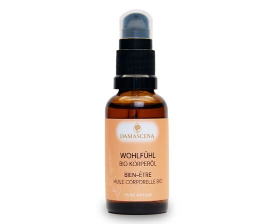 Wohlfühl Körperöl BIO - Balance, Freude & natürliche Pflege


Das Wohlfühl Körperöl BIO ist ein sanftes Pflege- und Massageöl, das Körper und Seele gleichermaßen berührt. Eine fein abgestimmte Komposition aus nährenden Pflanzenölen wie Jojoba-, Mandel- und Johanniskrautöl sowie ätherischen Ölen von Myrte, Mandarine, Rose und Zedernholz schenkt Dir Geborgenheit, innere Balance und neue Lebensfreude.

Mit jeder Anwendung hüllt Dich dieses Öl in einen harmonisierenden Duft, der den Kopf klärt, das Herz öffnet und Dich in Deine Mitte zurückführt – für spürbar mehr Leichtigkeit und Wohlbefinden im Alltag.

✅ 4 Schlüsselvorteile auf einen Blick
Wohlfühlmomente für Körper & Seele – harmonisiert, macht heiter und unterstützt innere Balance
Hautpflegend & regenerierend – nährt tief, schützt die Hautbarriere und verleiht Geschmeidigkeit. 
Aromatherapie-Power – traditionelle Öle wie Myrte und Johanniskraut fördern Entspannung, innere Stärke und Regeneration. 
100 % naturrein & nachhaltig – BIO-zertifiziert, vegan, tierversuchsfrei und in der Schweiz von Hand abgefüllt.


✨ Duftprofil & Duftwirkung

Duftprofil: frisch, warm, blumig-fruchtig mit sanft holzigen Noten.

Emotional: ermutigend, stimmungsaufhellend, schenkt Geborgenheit und Lebensfreude.

Körperlich: entspannend, regenerierend, unterstützt Hautgesundheit und harmonisiert den Energiefluss.