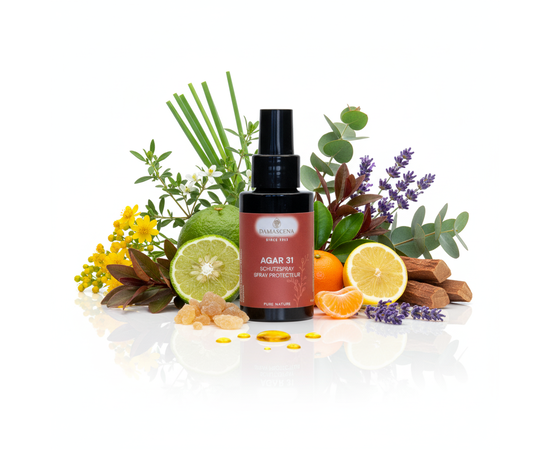 Agar 31 Schutzspray – Dein natürlicher Begleiter für Energie, Schutz & Balance
Nach tibetischer Medizin – mit der Kraft von 31 ätherischen Ölen
Der Agar 31 Schutzspray ist weit mehr als ein Raumduft: Er ist ein kraftvolles Schutz- und Energie-Elixier, das Körper, Geist und Umgebung harmonisiert. Nach den Prinzipien der tibetischen Medizin hergestellt, vereint er die Essenz von 31 reinen Pflanzenölen aus Wurzeln, Blättern, Rinden und Blüten – in einer über Jahrhunderte bewährten Rezeptur.

Diese Komposition wirkt reinigend, stärkend und harmonisierend, hält negative Energien, Viren, Bakterien und unangenehme Gerüche fern und schenkt Dir gleichzeitig Klarheit, Ruhe und Lebenskraft.

Ideal für alle, die sich im Alltag geschützt, geerdet und mit positiver Energie umgeben möchten.



✅ Deine 4 Schlüsselvorteile mit Agar 31 Schutzspray BIO
✔️ Schützend & reinigend: Neutralisiert negative Energien, Bakterien & Viren in der Raumluft
✔️ Energetisierend & ausgleichend: Unterstützt Konzentration, Lebensfreude & mentale Stärke
✔️ Tibetische Heilkunde: Bewährte Rezeptur mit 31 ätherischen Ölen aus Heilpflanzen
✔️ Vielseitig & sanft: 100% naturrein, vegan, tierversuchsfrei & handabgefüllt in der Schweiz
