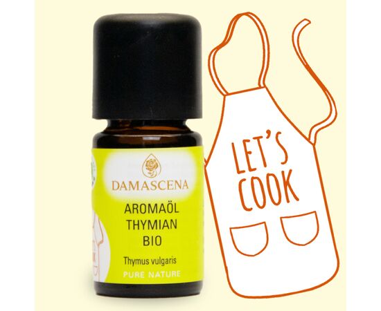 ▶ Produktedetails Salbei BIO Aromaöl
✅  Thymian BIO Aromaöl, 100% naturreines ätherische Aromaöl
✅  Lat. Name: Thymus vulgaris
✅  Geschmacksprofil: Thymian, intensiv, krautig-herb, leicht pfeffrig
✅  Duftwirkung: Emotional
✅  Duftnote: Herznote
✅  Duftthema: Kraft – Klarheit – Schutz – Vitalität

☑️  Qualität:  aus kontrolliert biologischem Anbau (k.b.A.), tierversuchsfrei, vegan, glutenfrei, Rohkost
☑️  Herstellung Handabfüllung Schweiz
☑️  Herkunft: Frankreich
☑️  Gewinnung: Wasserdampfdestillation aus dem Kraut

ℹ️ Inhalt: 5ml