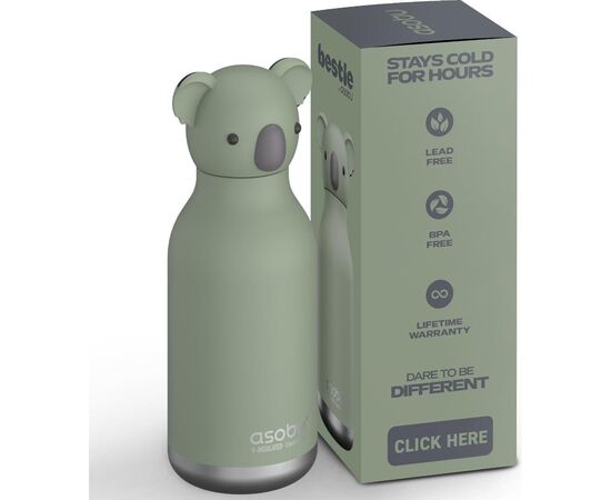 ❤️ Kundenfeedback
„Unsere Tochter liebt ihren Koala und trinkt seitdem deutlich mehr Wasser – ganz ohne Erinnern. Die Qualität ist top!“ - – Kundin aus Zürich
myaloe.c
✨ Sammelspass, der zum Trinken motiviert
Mit der Bestie Bottle Kollektion wird Trinken zu einem spielerischen Erlebnis. Das Sammeln der süssen Bestie Bottles sorgt für Begeisterung, Neugier und langanhaltende Freude bei Kindern. Jeder neue Tierkopf bringt Abwechslung in den Alltag und motiviert Ihr Kind ganz automatisch, regelmässig zu trinken.

Durch das Mischen und Kombinieren der verschiedenen Bestie-Charaktere entsteht ein persönlicher Lieblingsbegleiter, der stolz überallhin mitgenommen wird – ob in den Kindergarten, in die Schule oder auf Ausflüge. So bleibt Ihr Kind spielerisch und mit Freude gut hydriert.


✨ Unwiderstehlich süss & nachhaltig durchdacht
Die wiederverwendbare Bestie Trinkflasche unterstützt den bewussten Verzicht auf Einwegplastik. Alle Teile sind zerlegbar, leicht zu reinigen und besonders hygienisch. Die ergonomische Form liegt optimal in kleinen Kinderhänden und bietet sicheren Halt – auch unterwegs.

myaloe.ch

⭐ Produktdetails Asobu Bestie FIN der Koala-Bär
Produkttyp: Isolierflasche / Kindertrinkflasche
Volumen: 460 ml
Material: Doppelwandiger Edelstahl & Silikon
Frei von: BPA & Blei
Isolierung: Doppelwandige Vakuumisolierung
Warmhaltezeit: bis 12 Stunden
Kalthaltezeit: bis 24 Stunden
Verschluss: Auslaufsicherer Drehverschluss mit Silikon-Strohhalm
Masse: 20.3 cm Höhe × 7.6 cm Durchmesser
Gewicht: ca. 340 g
Pflege: Alle Teile abnehmbar, leicht zu reinigen
Extras: inkl. Reinigungsbürste
Reinigung: Spülmaschinengeeignet (oberer Korb); Silikonkopf & Strohhalm von Hand spülen